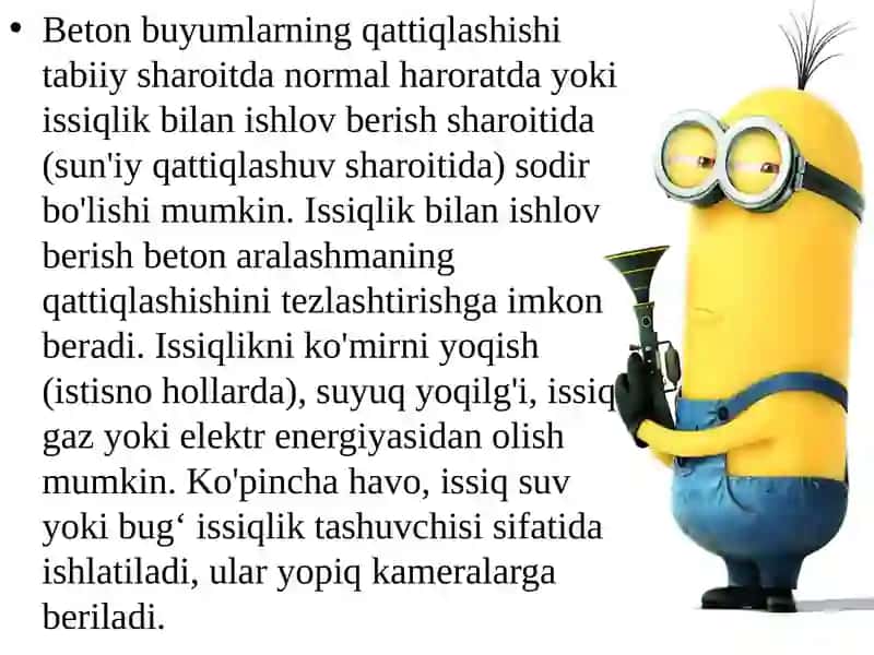 Betonning Issiqlik va Namlik Bilan Ishlov Berish 3