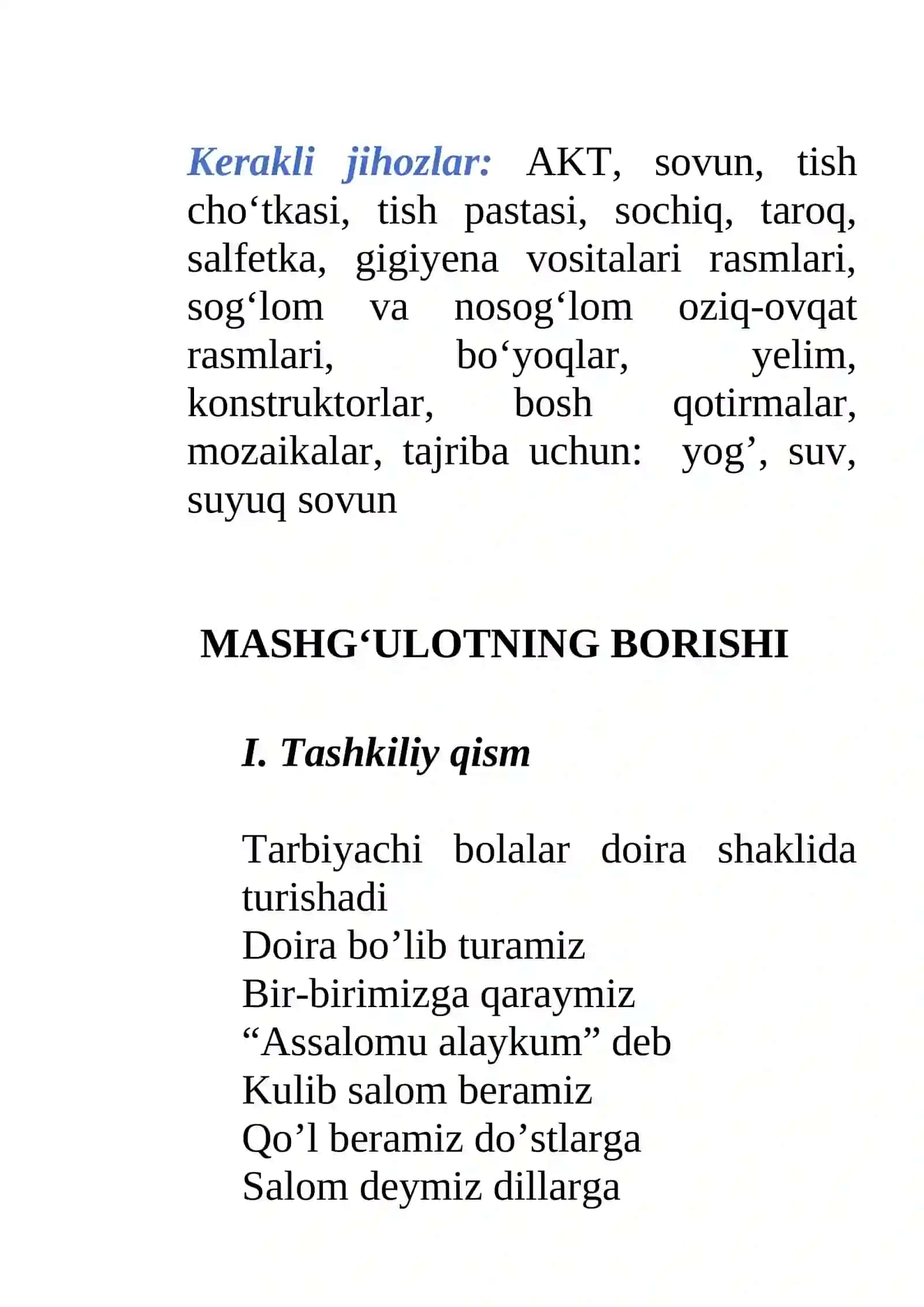 Mashg’ulot ishlanma 3