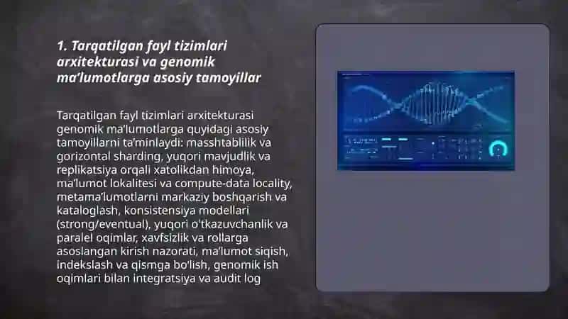 Taqsimlangan fayl tizimlari (Distributed File Systems) asosida genomik ma’lumotlarni boshqarish 3