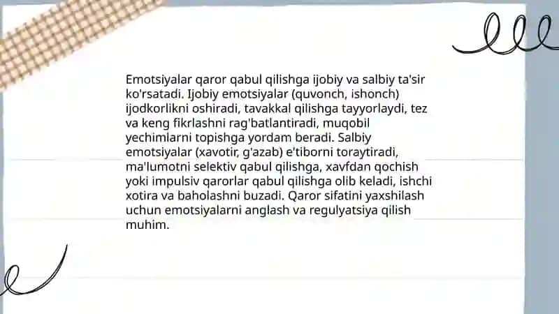 Umumiy psixologiya fanidan Mustaqil ish 3