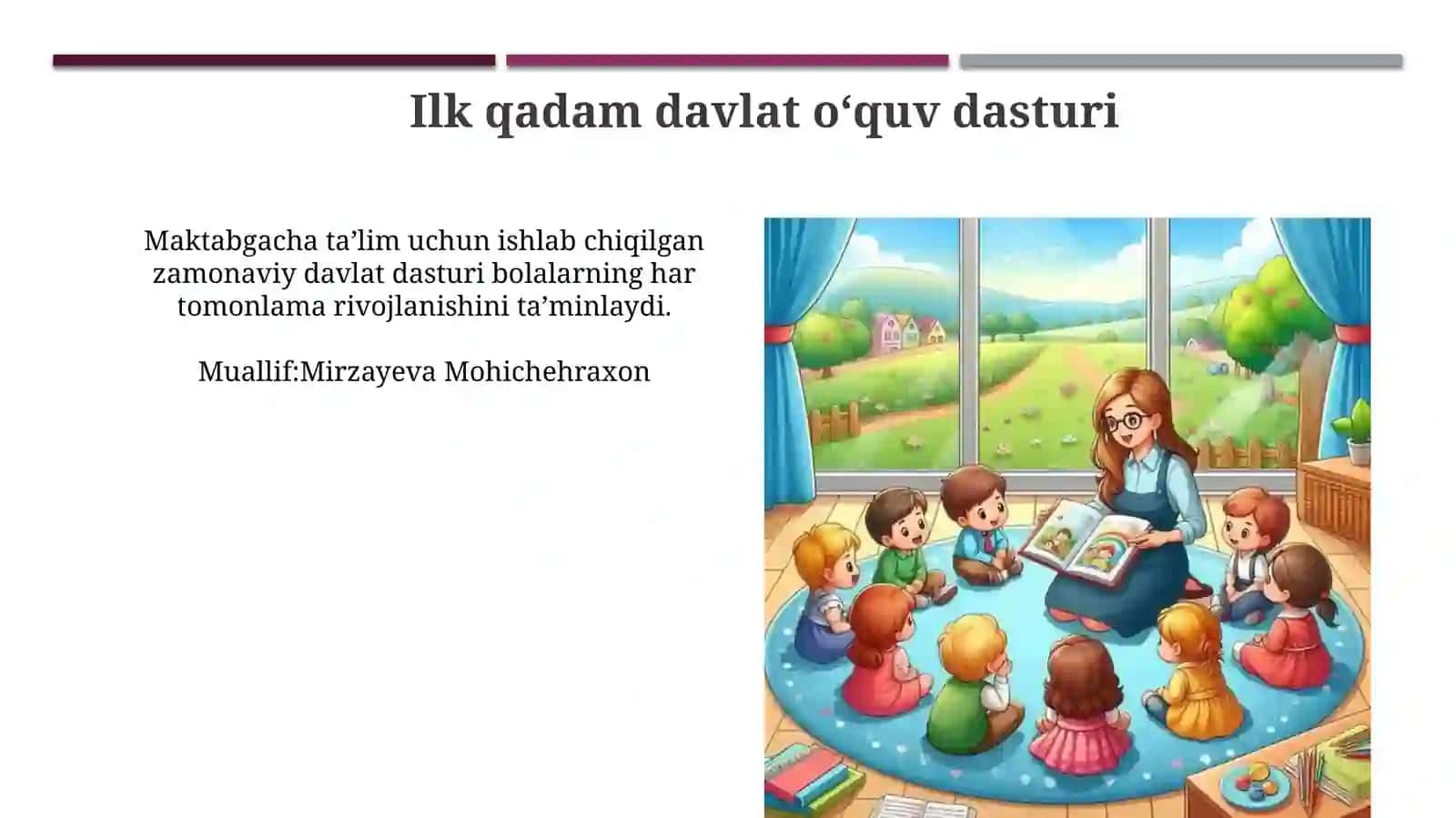 Ilk qadam davlat oʻquv dasturi 3