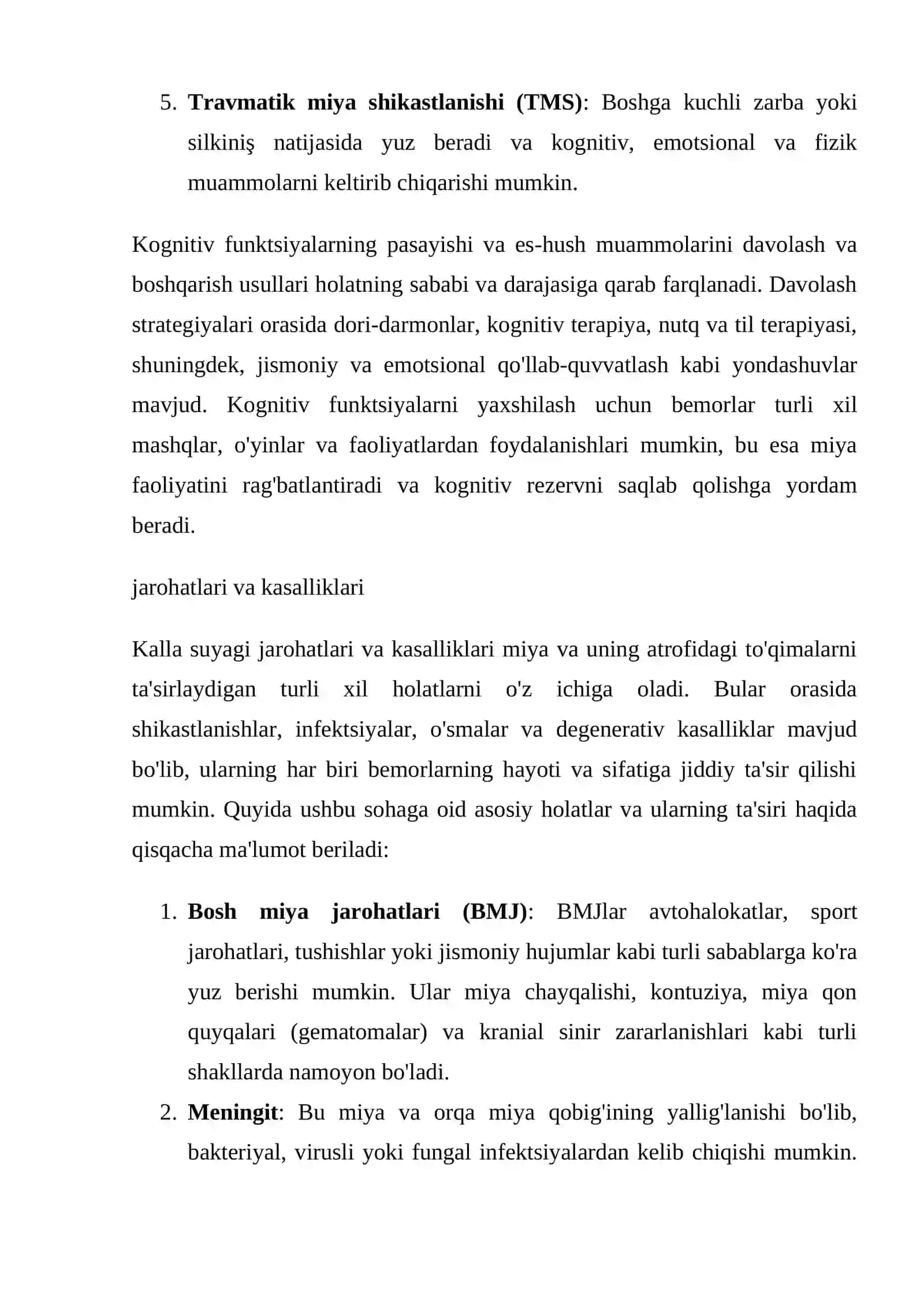 Bemorlarning es-hushi, kalla suyagi va umurtqa pog'onasi 3