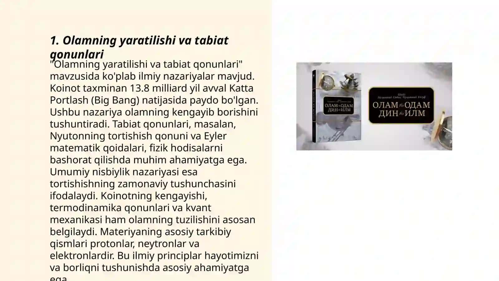Olam va odam, din va ilm 3