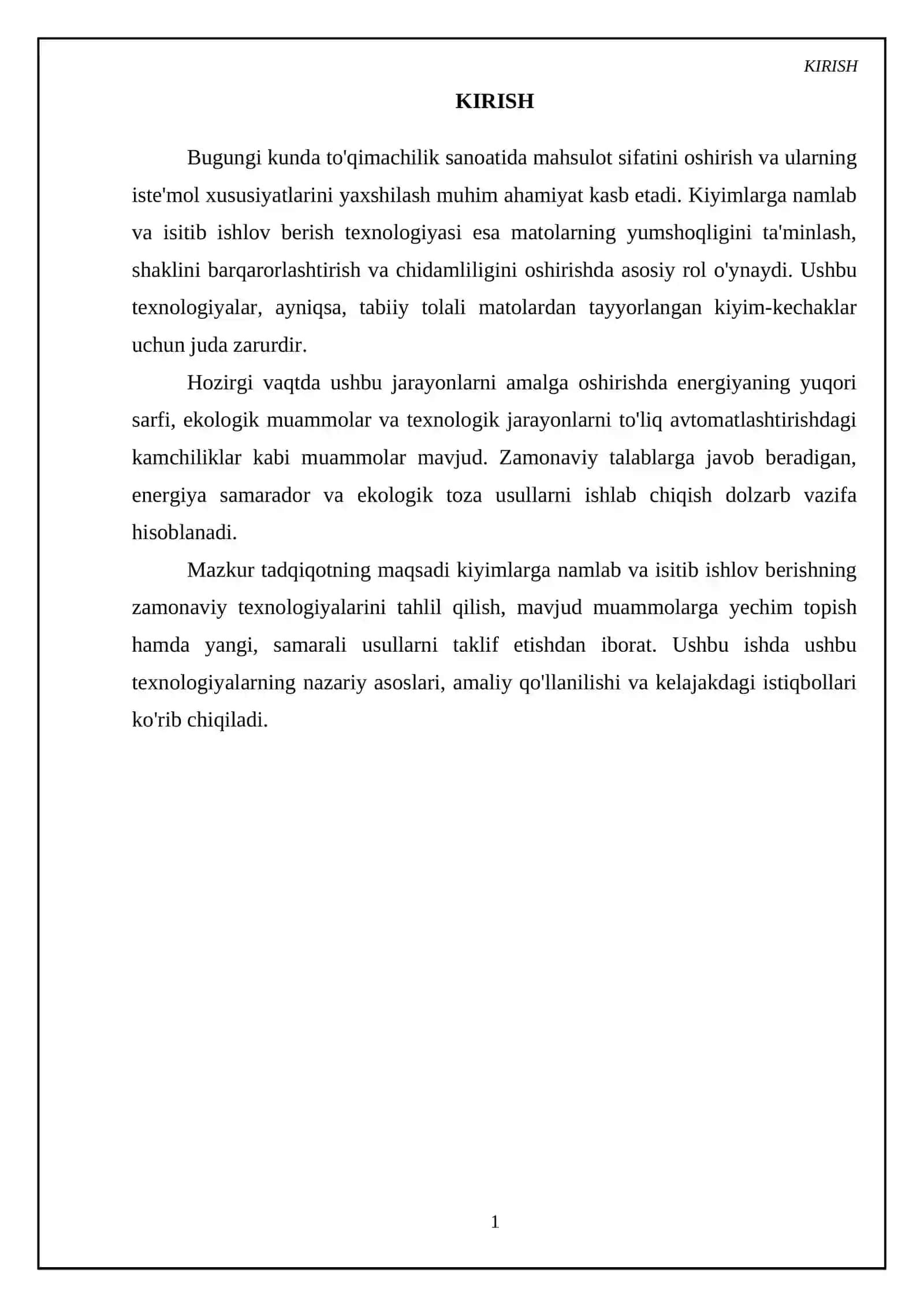Kiyimlarga namlab va isitib ishlov berish texnologiyasi 3