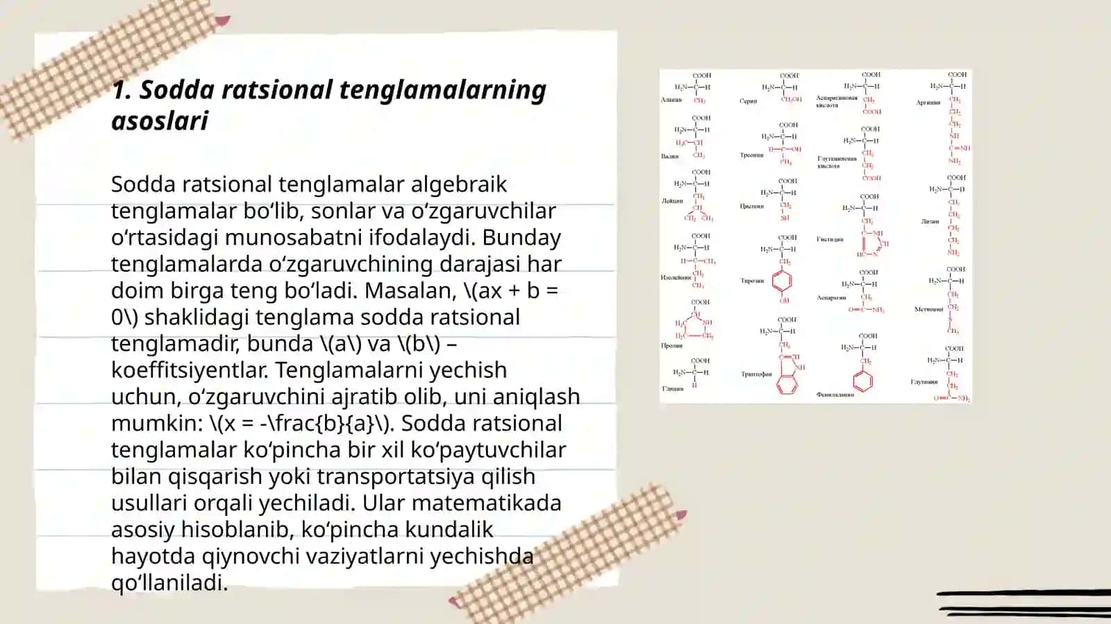 Sodda ratsional tenglamalar va ularning sistemalari 3