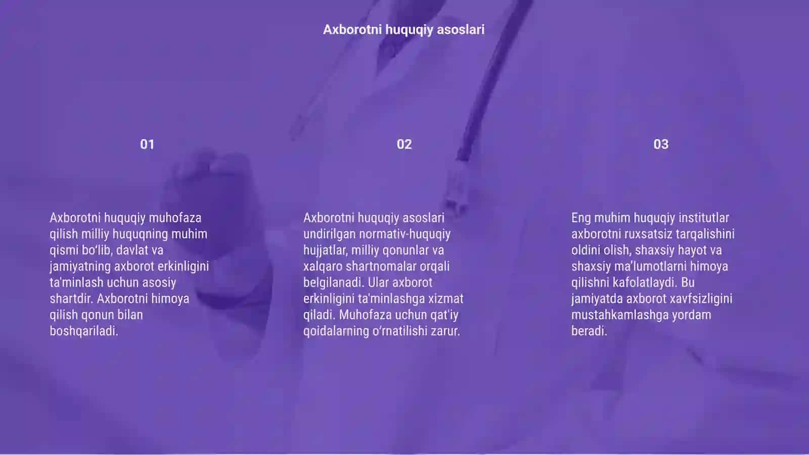 Axborotni huquqiy muhofaza qilish 3