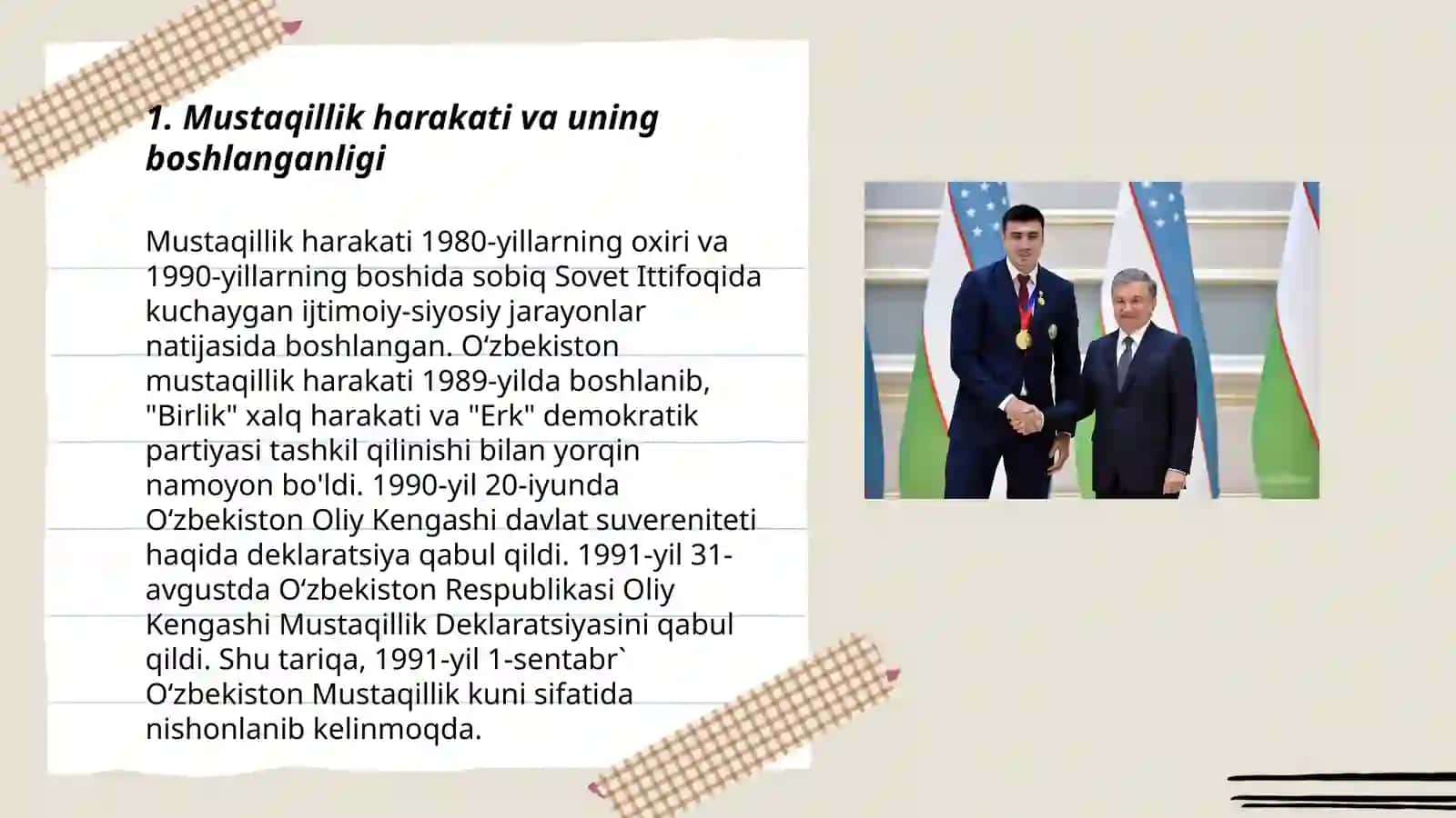 Mustaqillik harakati va uning boshlanganligi 3