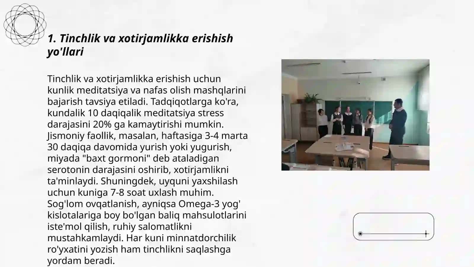 Tinch va hotirjam yashash baxti 3