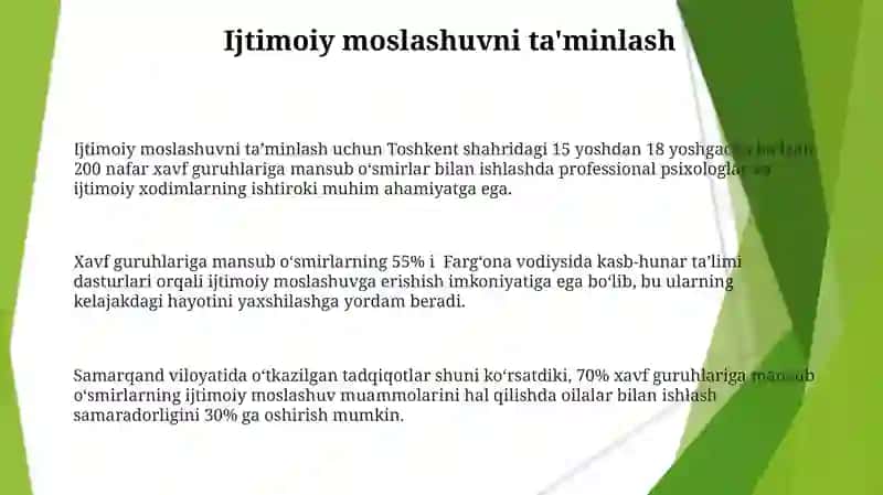 Xavf guruhiga kiruvchi o'smirlar bilan ishlash 3
