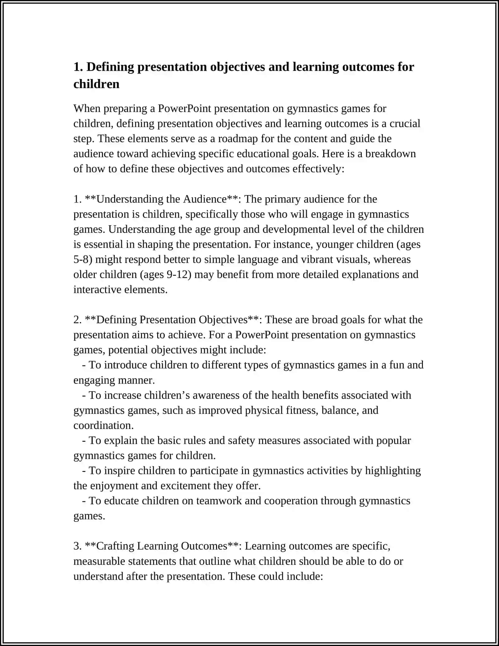 POWERPOINT PRESENTATION ON GYMNASTICS GAMES FOR CHILDEREN 3