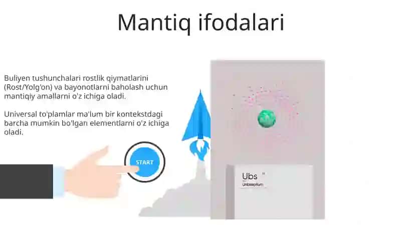Universal to'plam va bulean tushunchalari 3