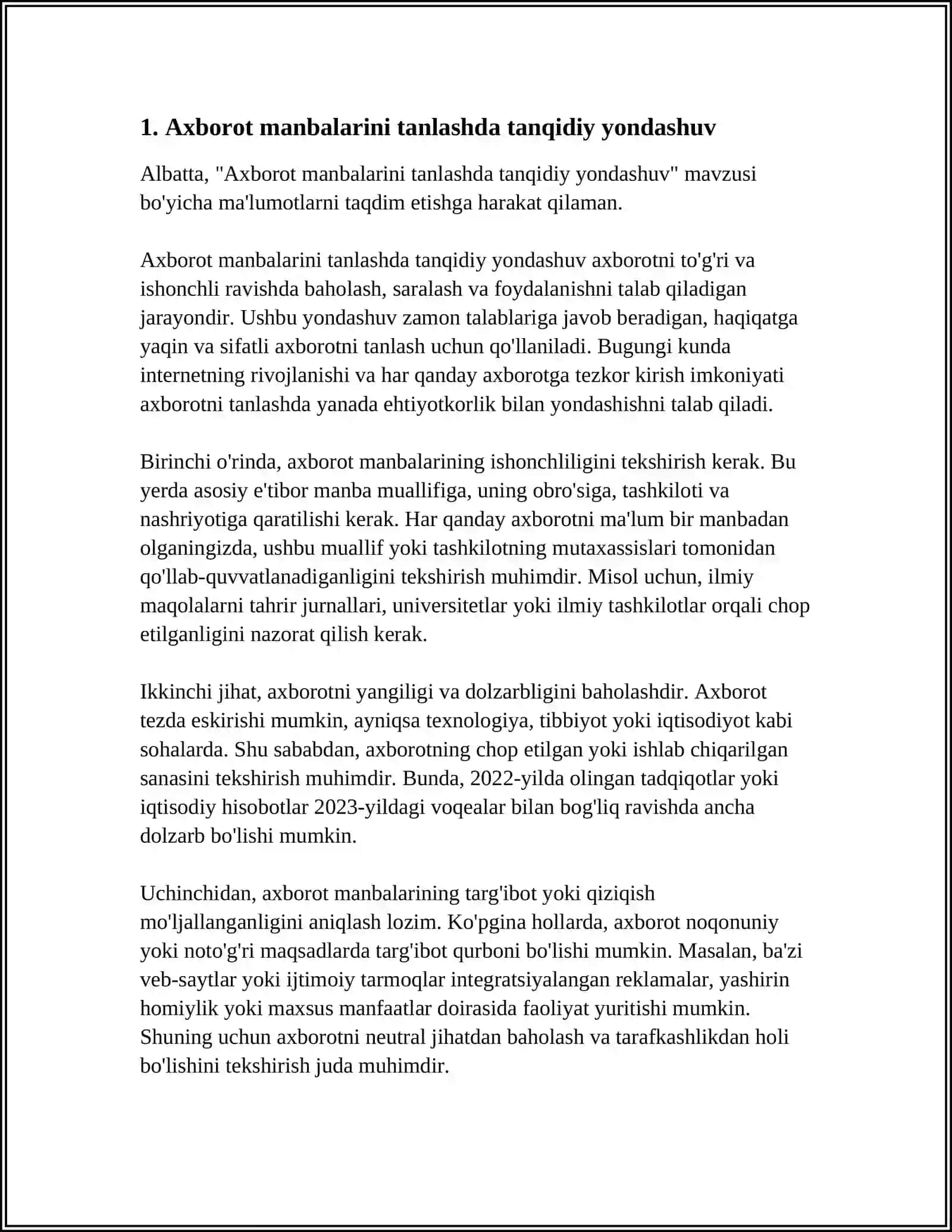 MEDIA SAVODXONLIKNI QANDAY OSHIRISH MUMKIN 3