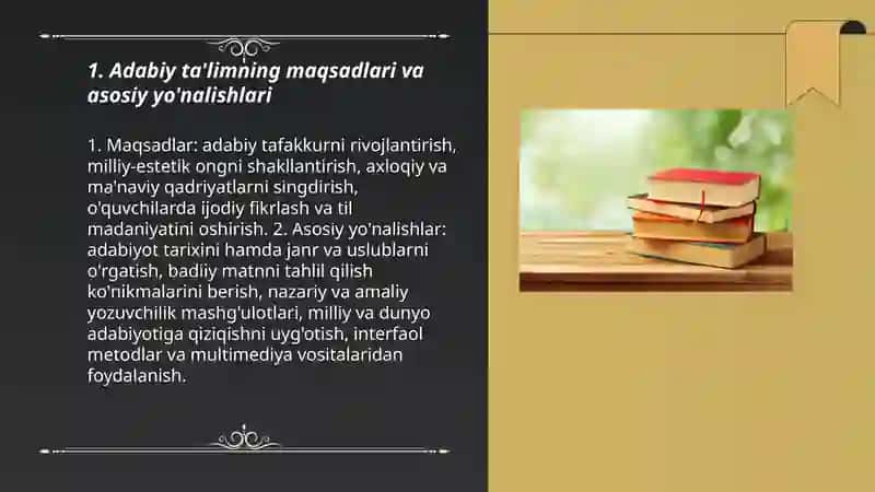 Adabiy ta'limning maqsadi va mazmuni 3