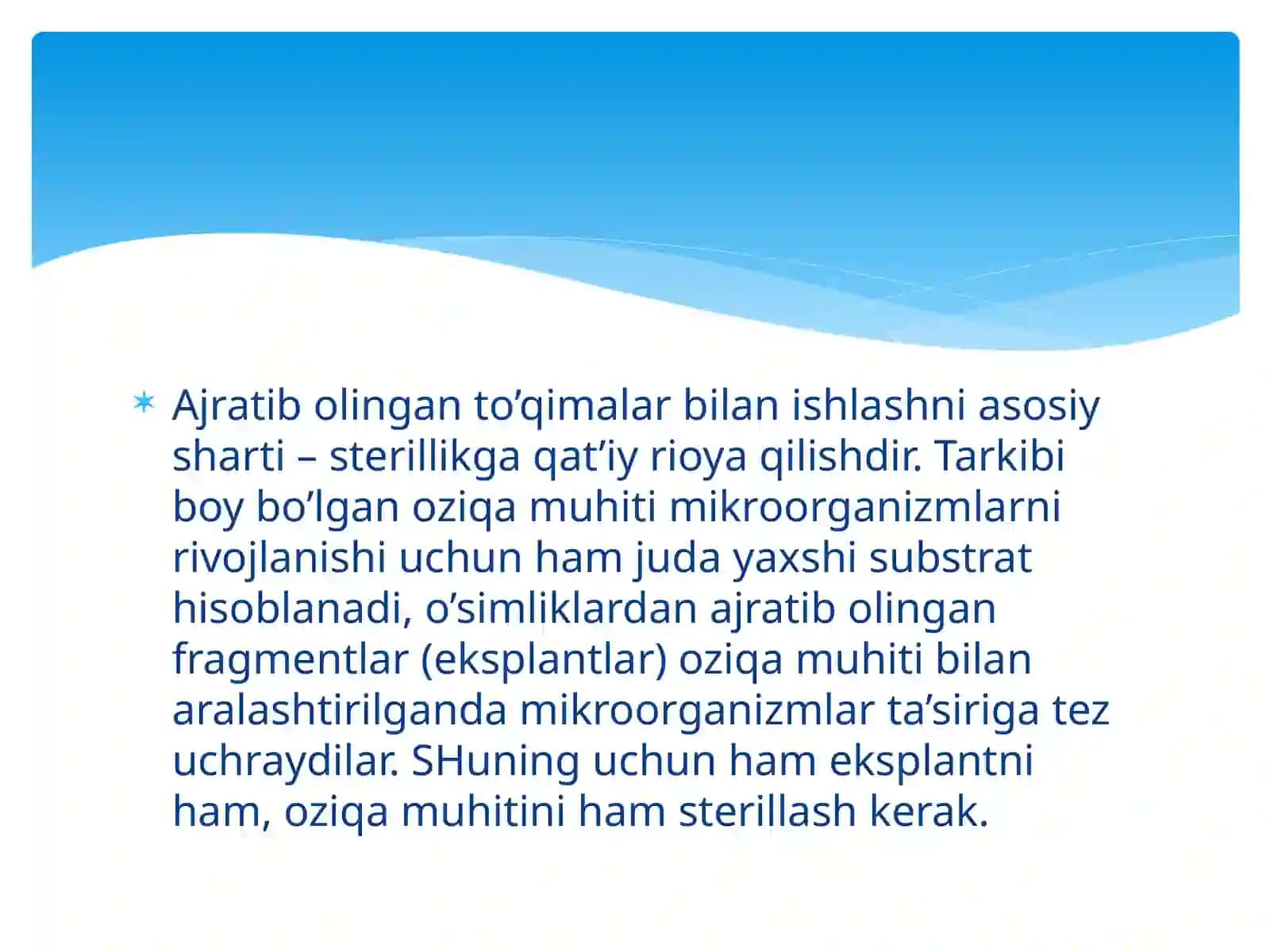 Biotexnologiyada sterlizasiya usullari 3