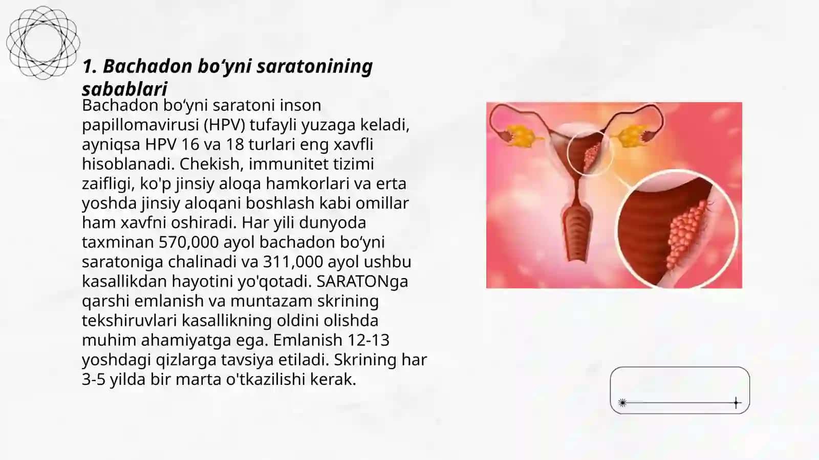 Bachadon bo‘yni saratonining sabablari 3