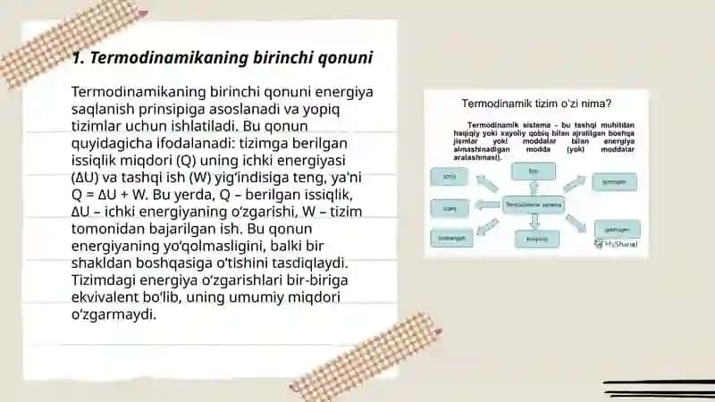 Termodinamika qonunlari va ularni tibbiyotdagi ahamiyati 3