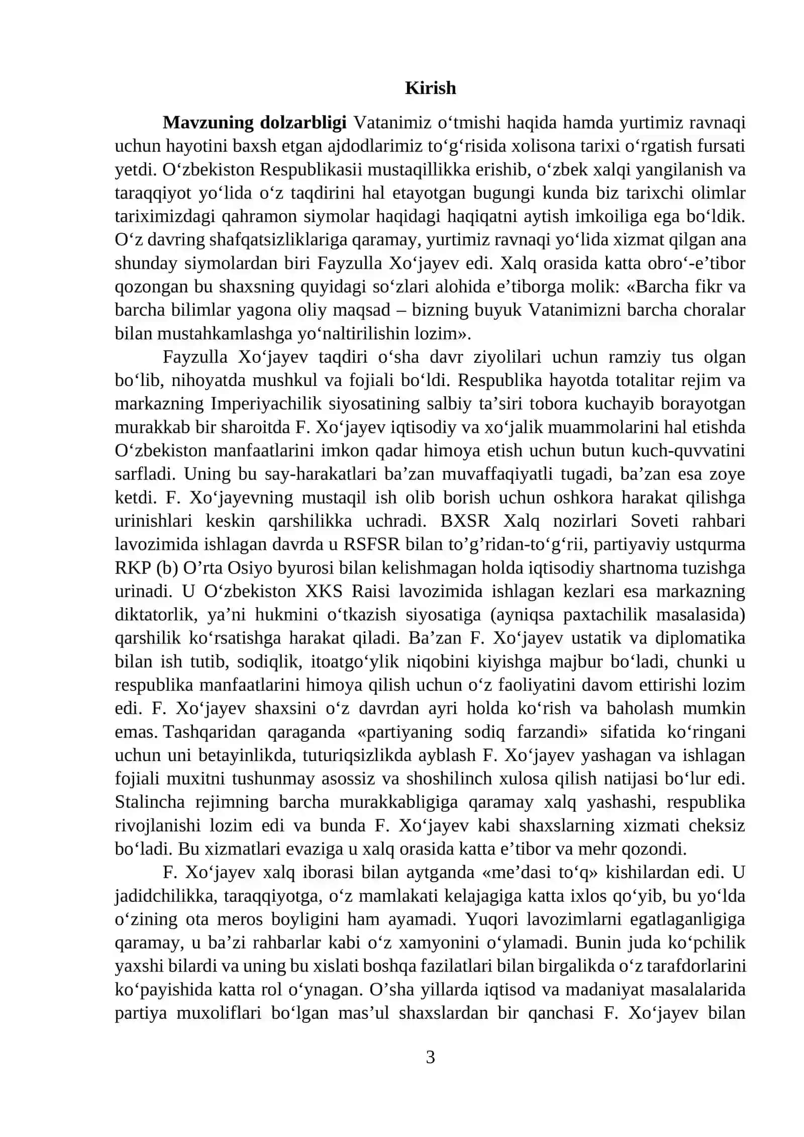 FAYZULLA XO’JAYEV HAYOTI VA FAOLIYATI HAQIDAGI YANGI MULOHAZALAR 3