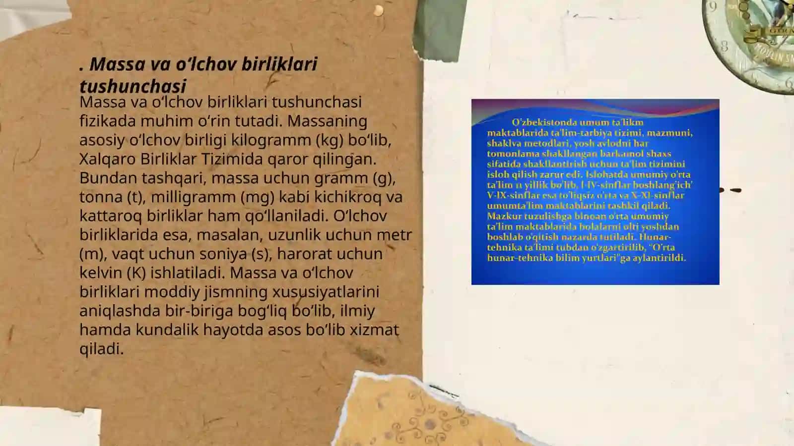Massa va oʻlchov birliklari mavzusida misol va masalalar yechishga oʻrgatish metodikasi 3