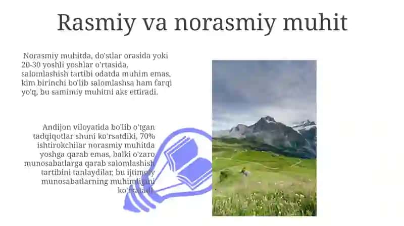 Qanday kim birinchi salom berishi kerak 3
