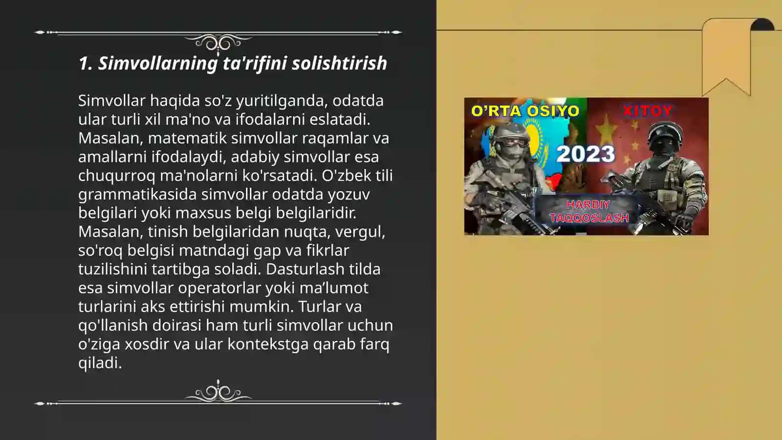 Simvollarni taqqoslash 3