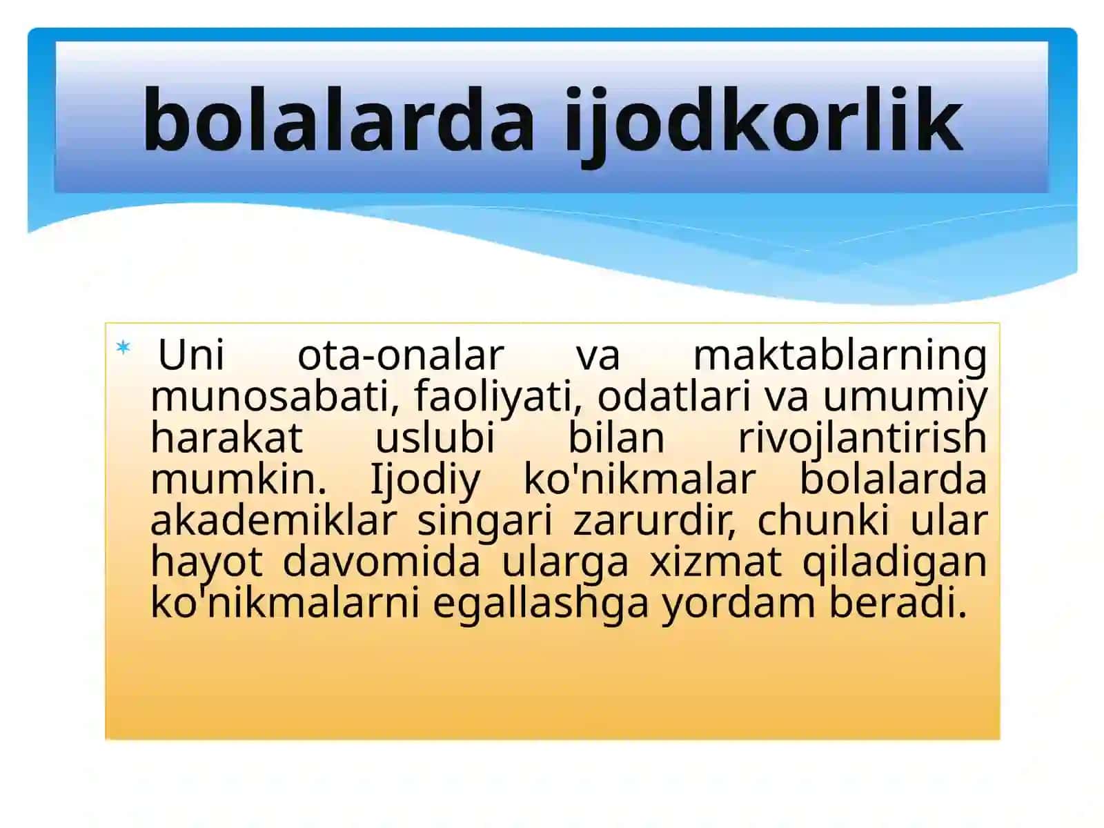 Sahnalashtirish faoliyati jarayonida bolalarda ijodkorlikni rivojlanishining o‘ziga xosligi 3