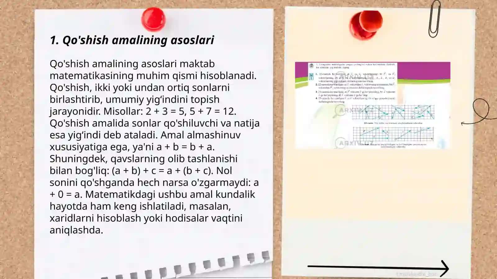 Qòshish va ayirish kòpaytirish va bòlish amali manosini ochib berish hamda uni bosqichlab konsentrlarda bajarilishini òrganish 3