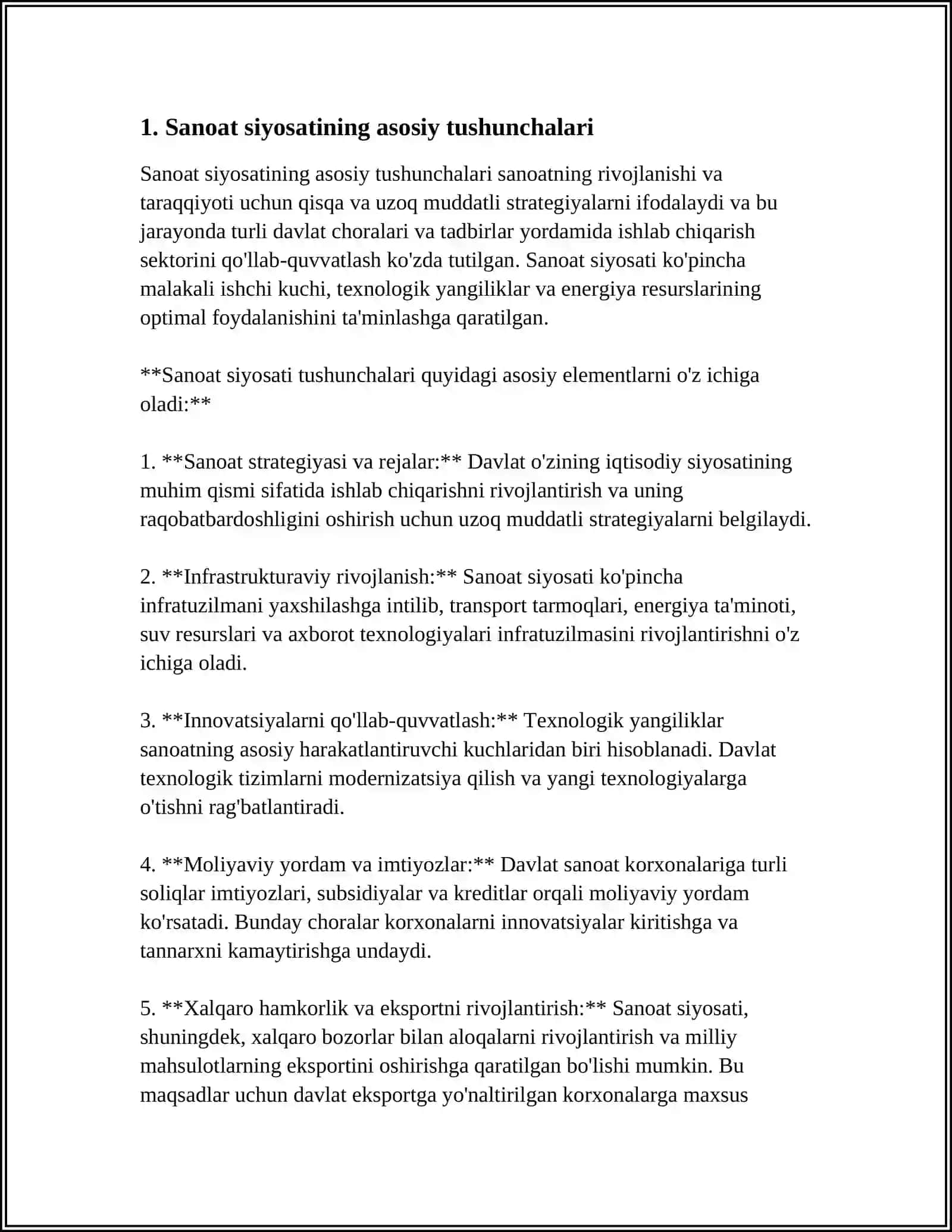 SANOAT SIYOSATINING MAQSAD VA VAZIFALARI 3