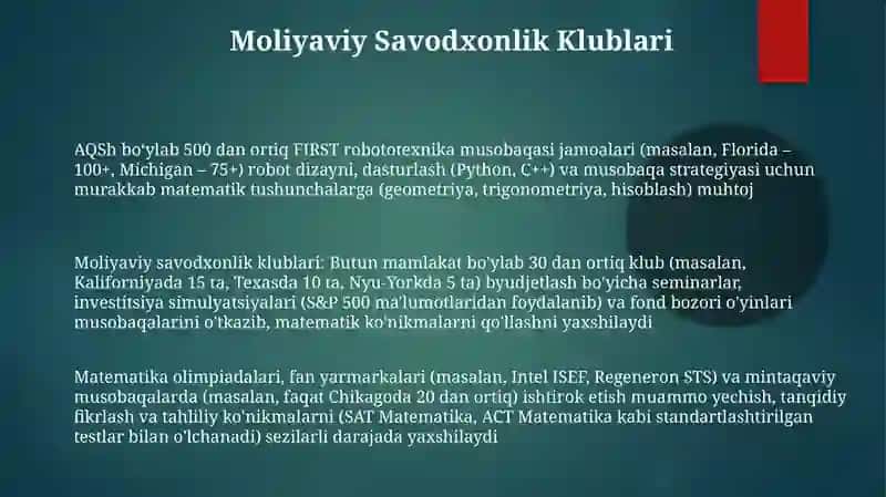 Matematika faniga bo'lgan qiziqishlarni ostirishda sinfdan tashqari ishlarni ahamiyati 3