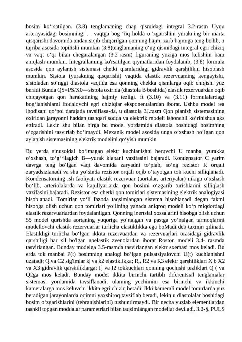 Qon aylanish sistemasining modellari 3