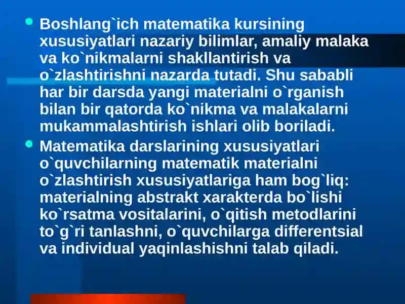 Boshlangʻich Matematika Kursi 3