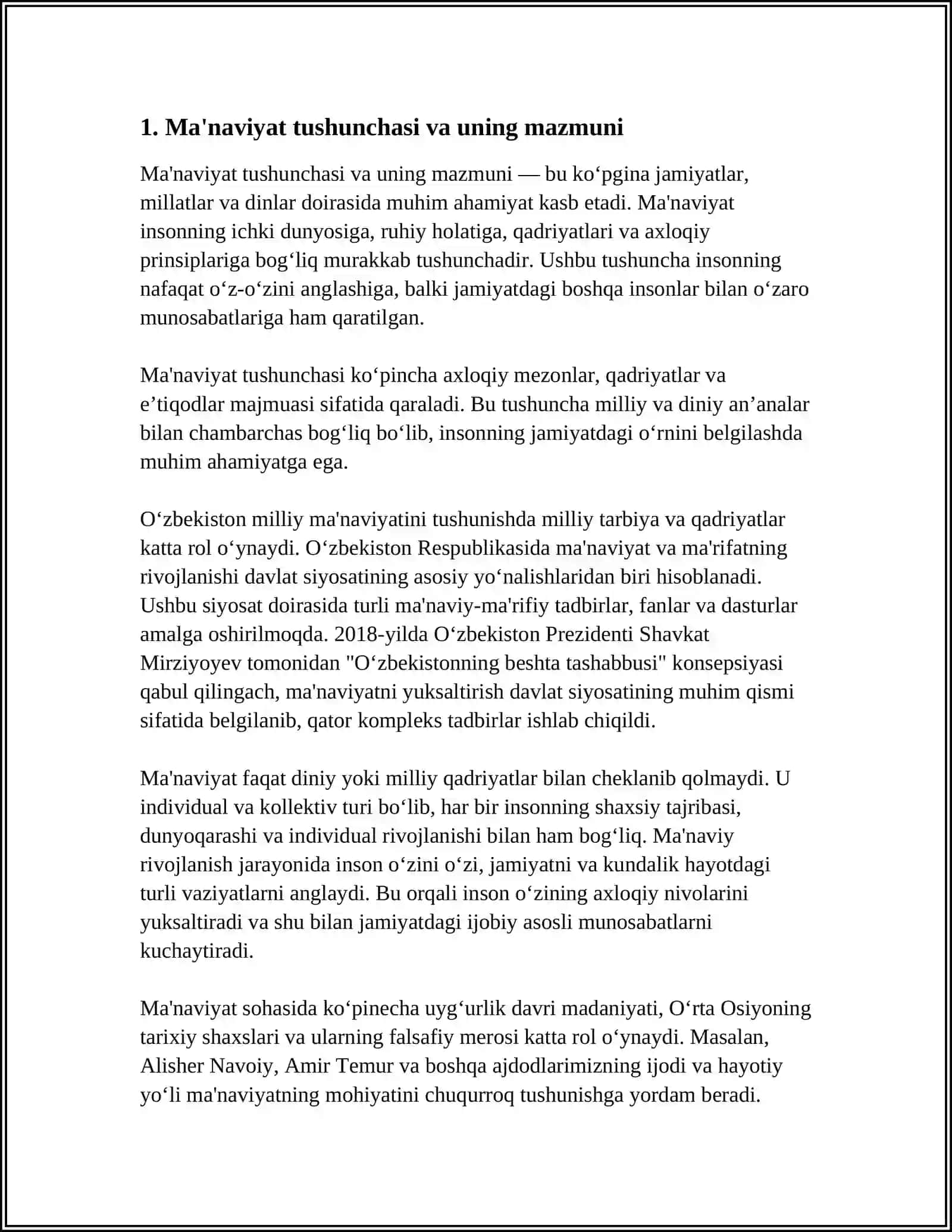 MA'NAVIT TARBIYANING TARIXIY NAZARIY ASOSLARI KURSI 3