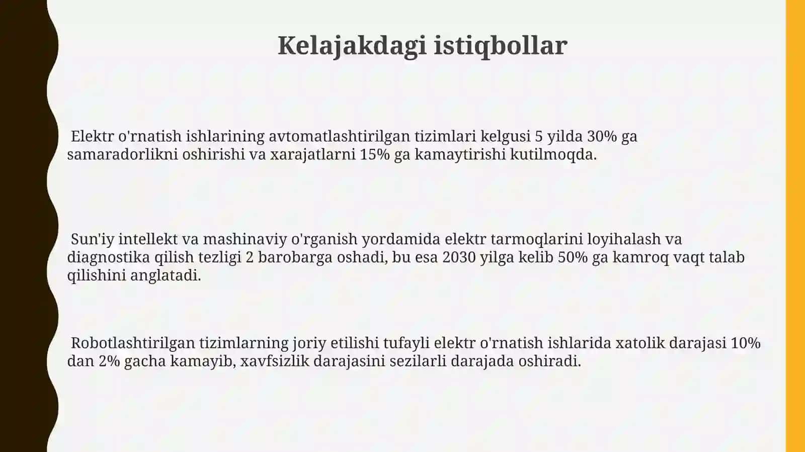 Elektrmontaj ishlarini mexanizatsiyalashtirish va industrializatsiyalashtirish 3