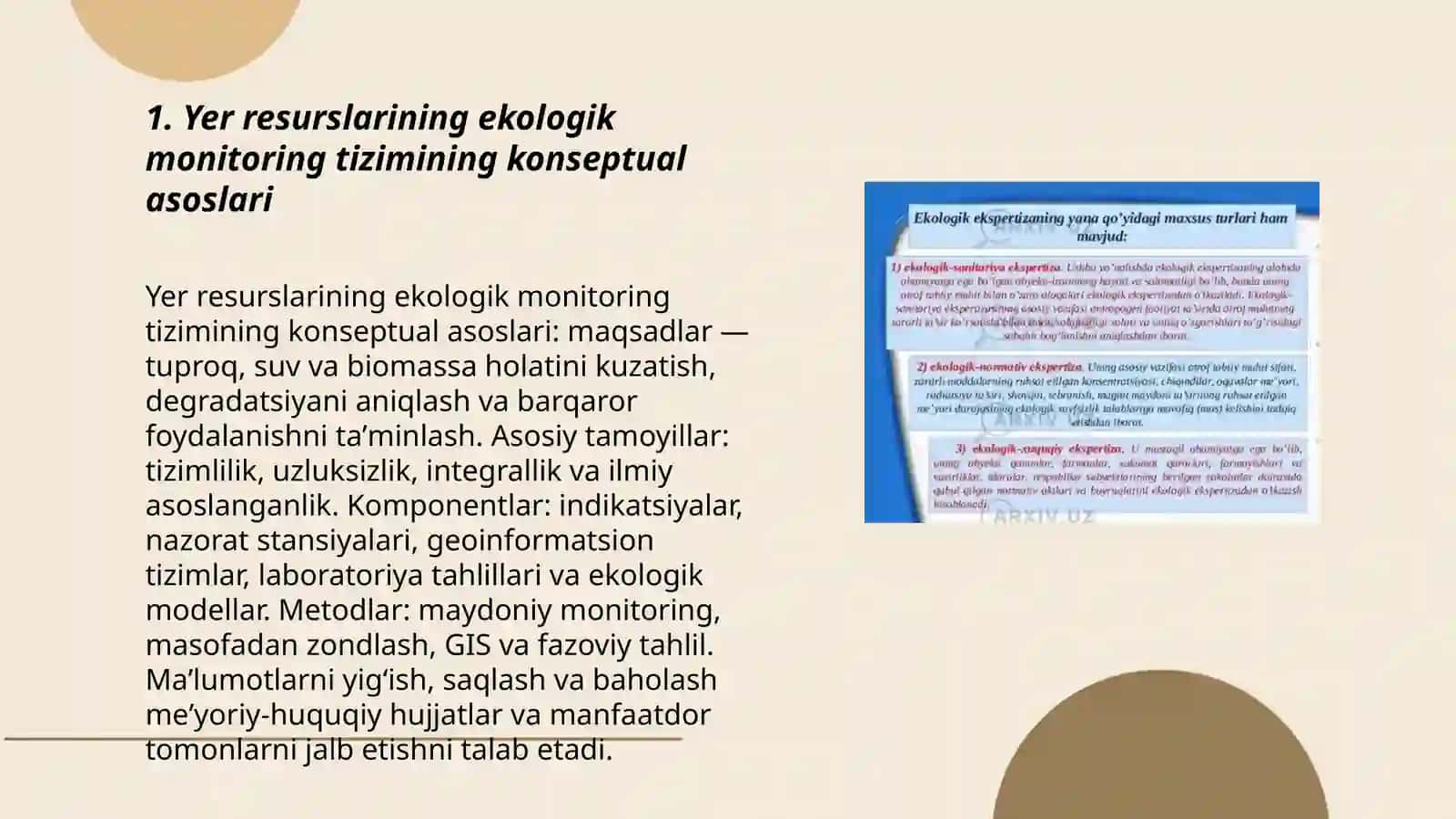 Yer resurslarining ekologik monitoring tizimi 3