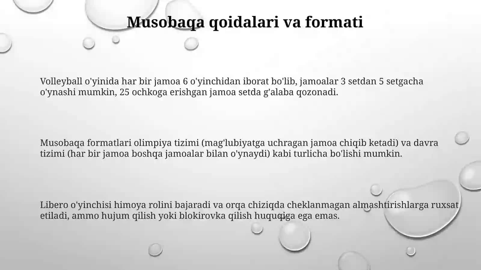 Voleybol musobaqa qoidalari, musobaqalarni tashkil qilish asoslari 3