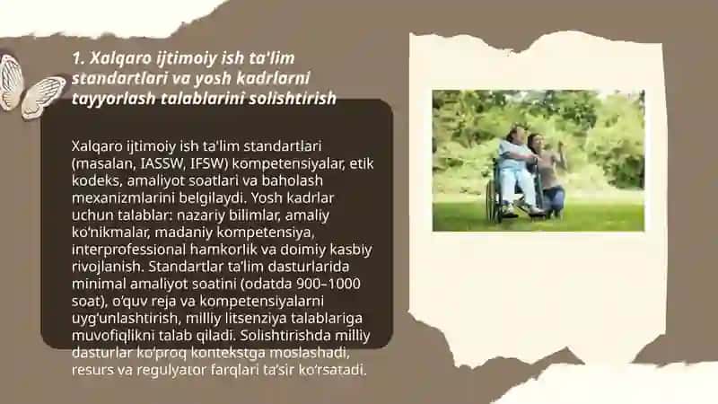 Ijtimoiy ish ta'lim sohasida yosh kadrlar tayyorlash xalqaro. Ubaydullayeva Fotima 3