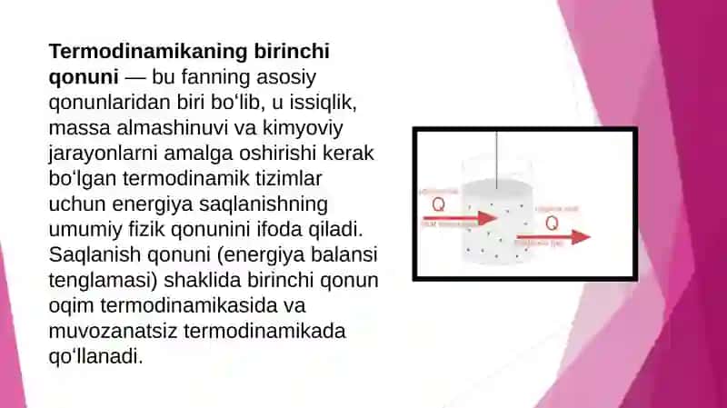 Termodinamika birinchi qonuni 3