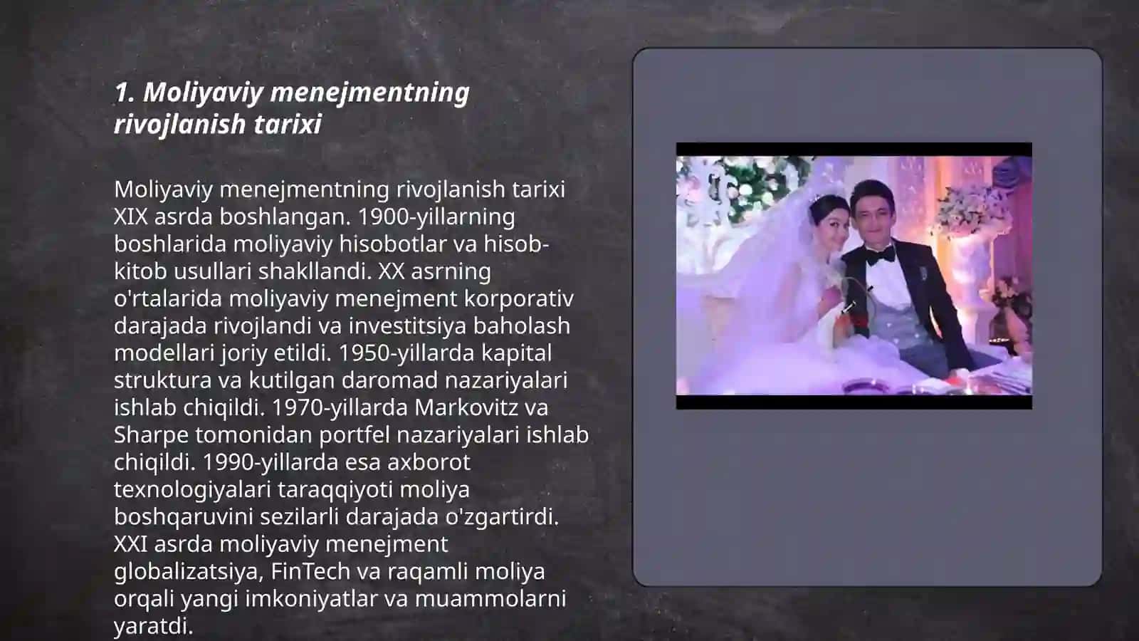 Moliyaviy menejmentni mustaqil fan sifatida shakllanish bosqichlari 3
