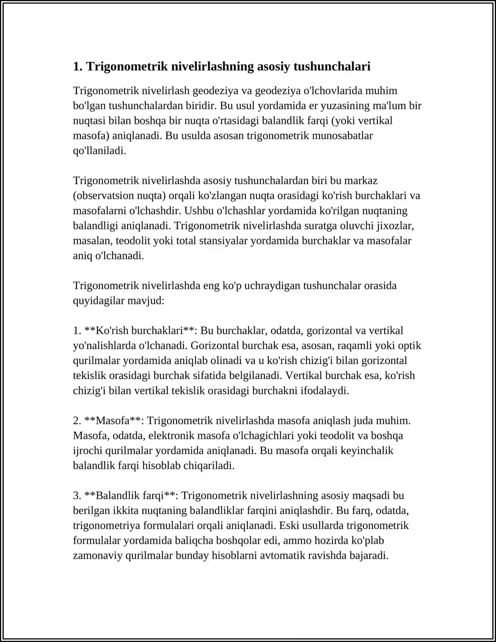 TRIGONOMETRIK NIVELIRLASH VA GEOMETRIK NIVELIRLASH ISHLARI,FOYDALANILGAN ASBOBLAR 3