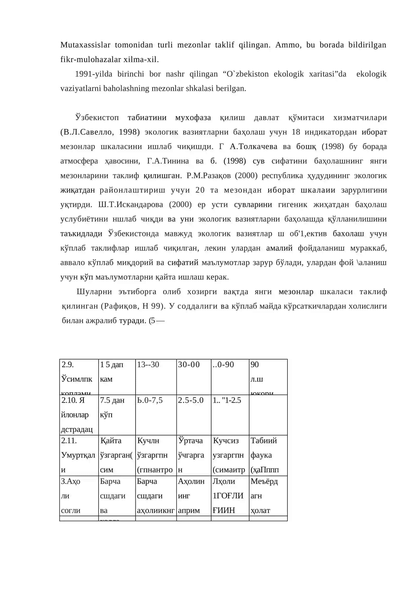 Ekologik vaziyat va uni baholash mezonlari 3