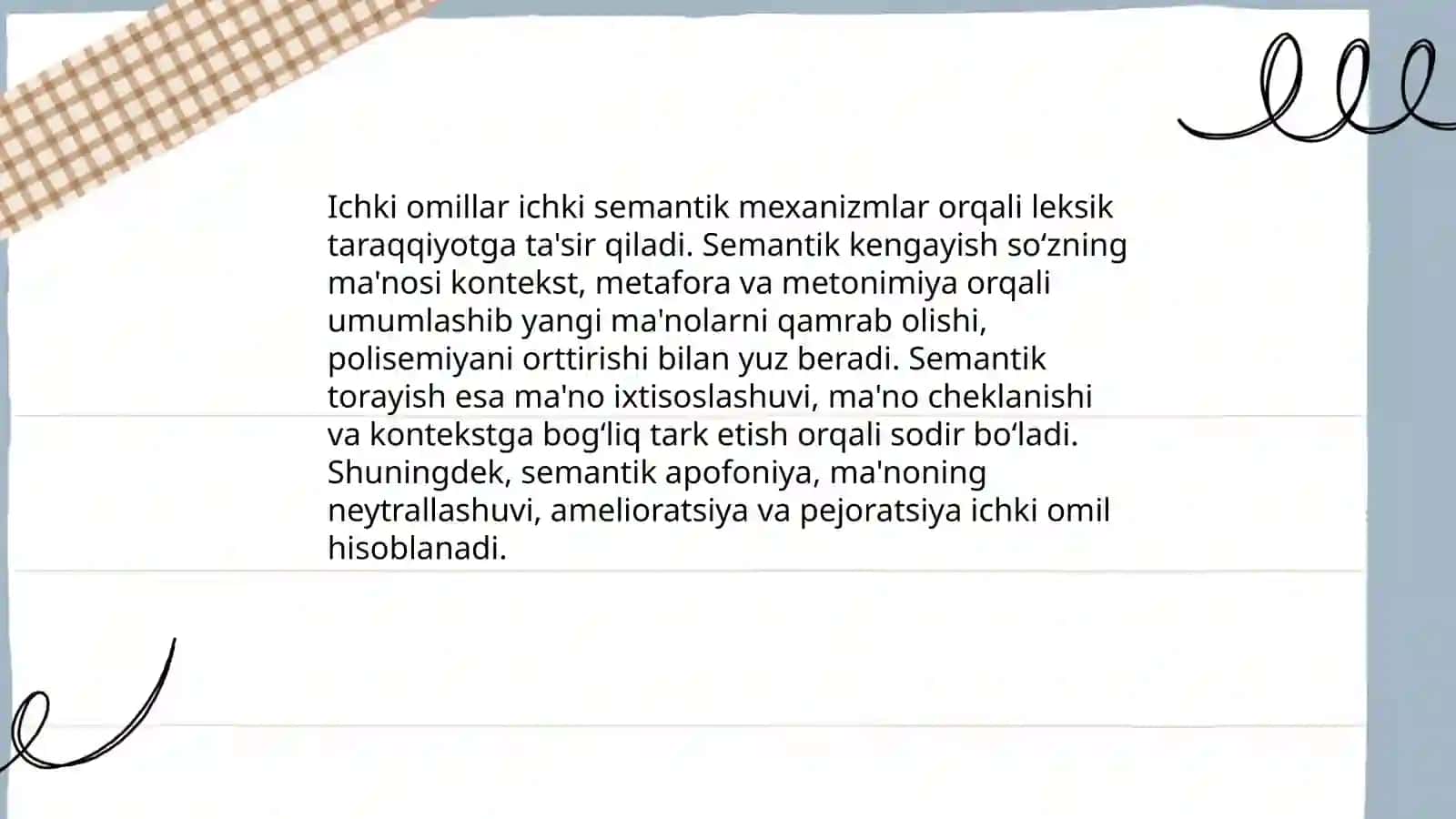 Tilning leksik taraqqiyotida ichki va tashqi omillar 3