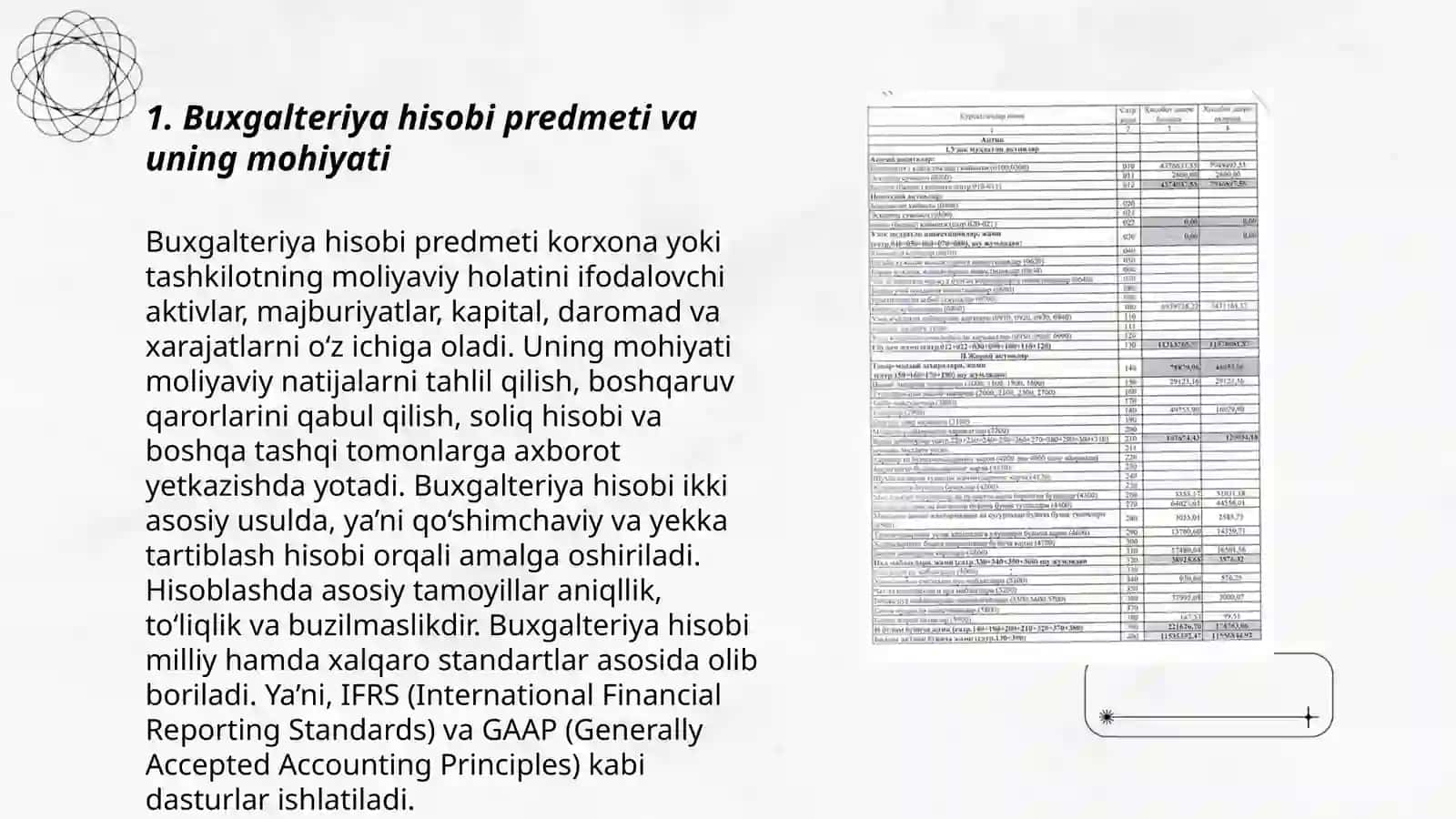 Buxgalteriya hisobi fanining predmeti, tadqiqot usullari 3