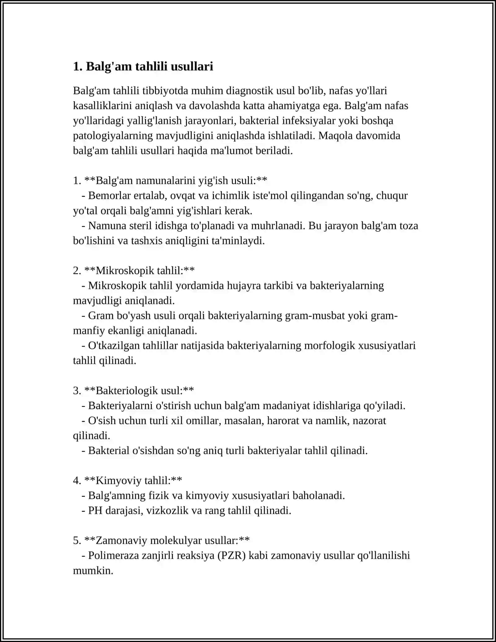 BALG'AM VA ME'DA SHIRASINI TEKSHIRISH USULLARI 3