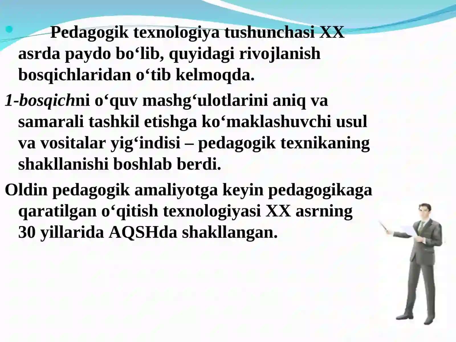 KASBIY FANLARNI O’QITISHDA YANGI PEDAGOGIK TEXNOLOGIYA USULLARIDAN FOYDALANISH 3
