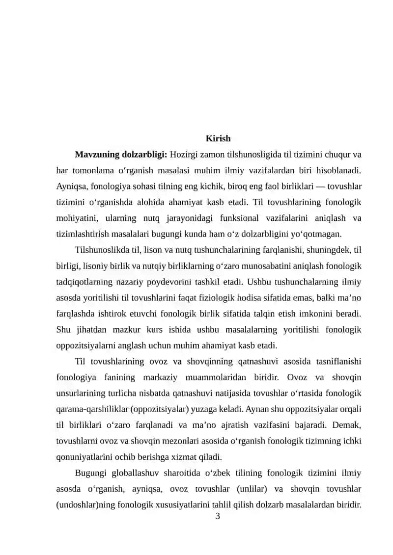 Fonologik oppozitsiyalar 3