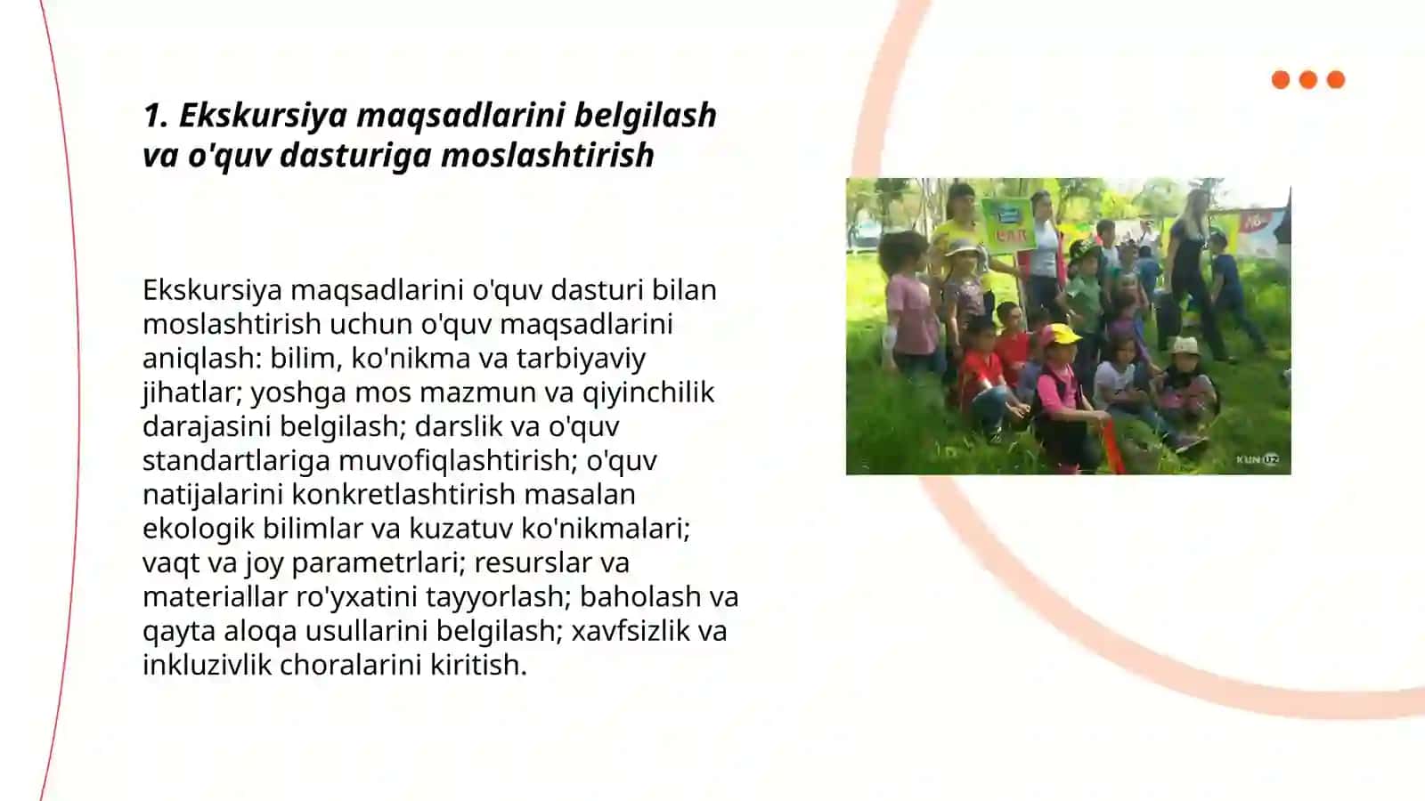 Bolalarni tabiat bilan tanishtirish ekskursiya va sayrlarni tashkil etish 3