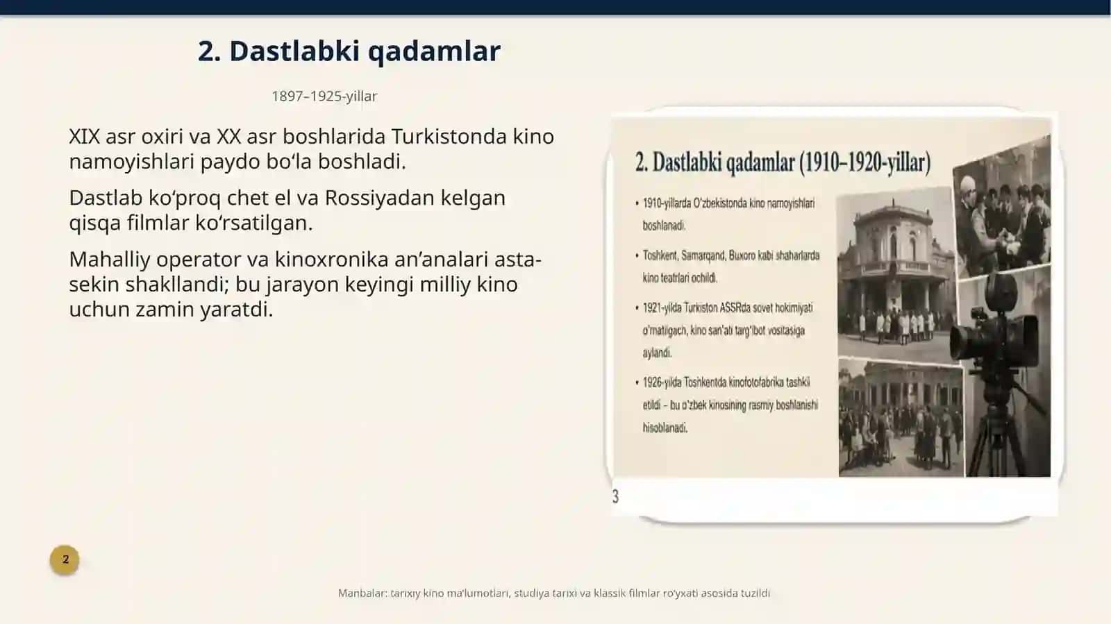 O‘ZBEK KINOLARINING TARIXI 3