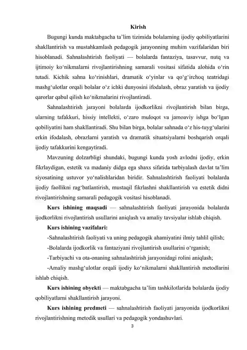 Sahnalashtirish faoliyati jarayonida bolalarda ijodkorlikni rivojlantirish usullari 3