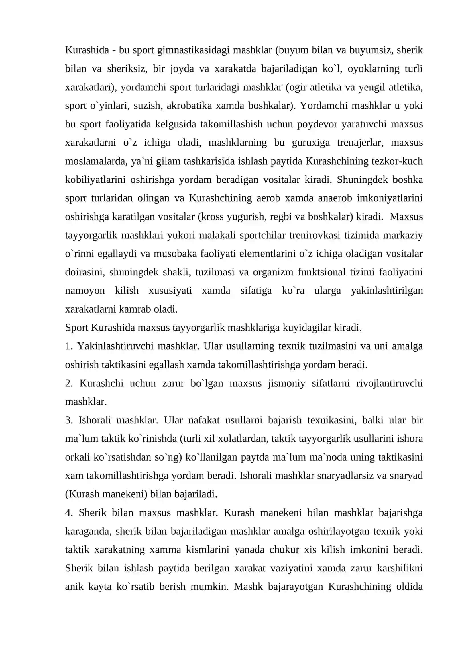 Kurash turlari va uni o`qitish metodikasi fanining maqsadi hamda vazifalari 3