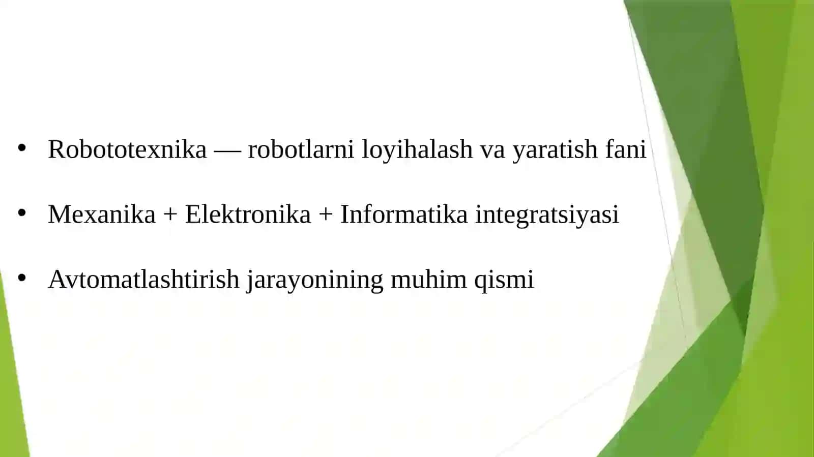 Ibragimova Dilso'zning robototexnika fanidan tayyorlagantaqdimoti 3