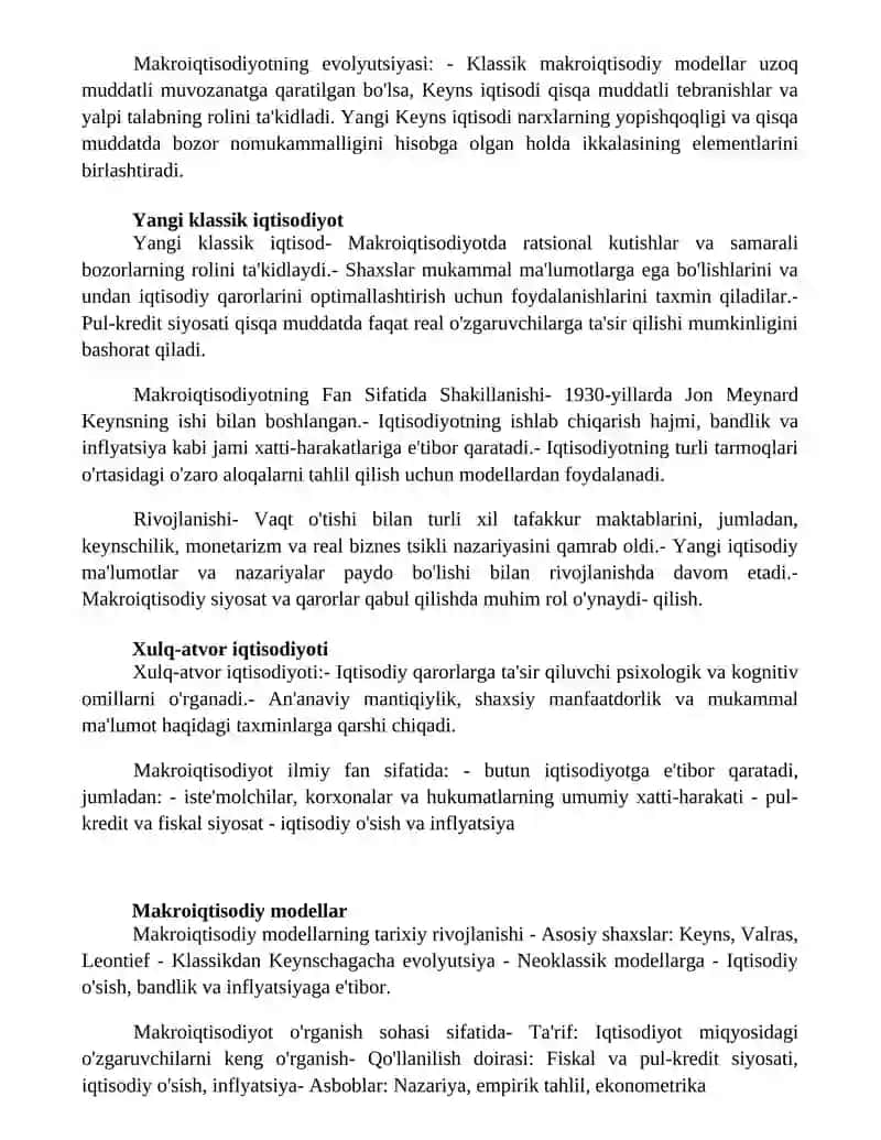 Makroiqtisodiyotning Fan Sifatida Shakillanishi Va Rivojlanishi 3